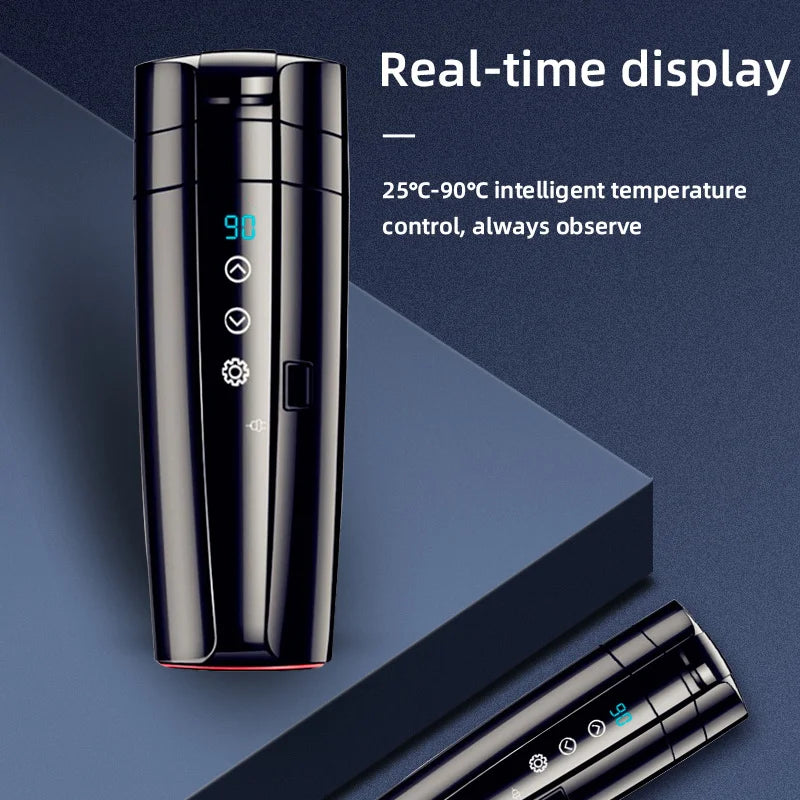 Smart Travel Coffee Mug Warmer with LCD Display