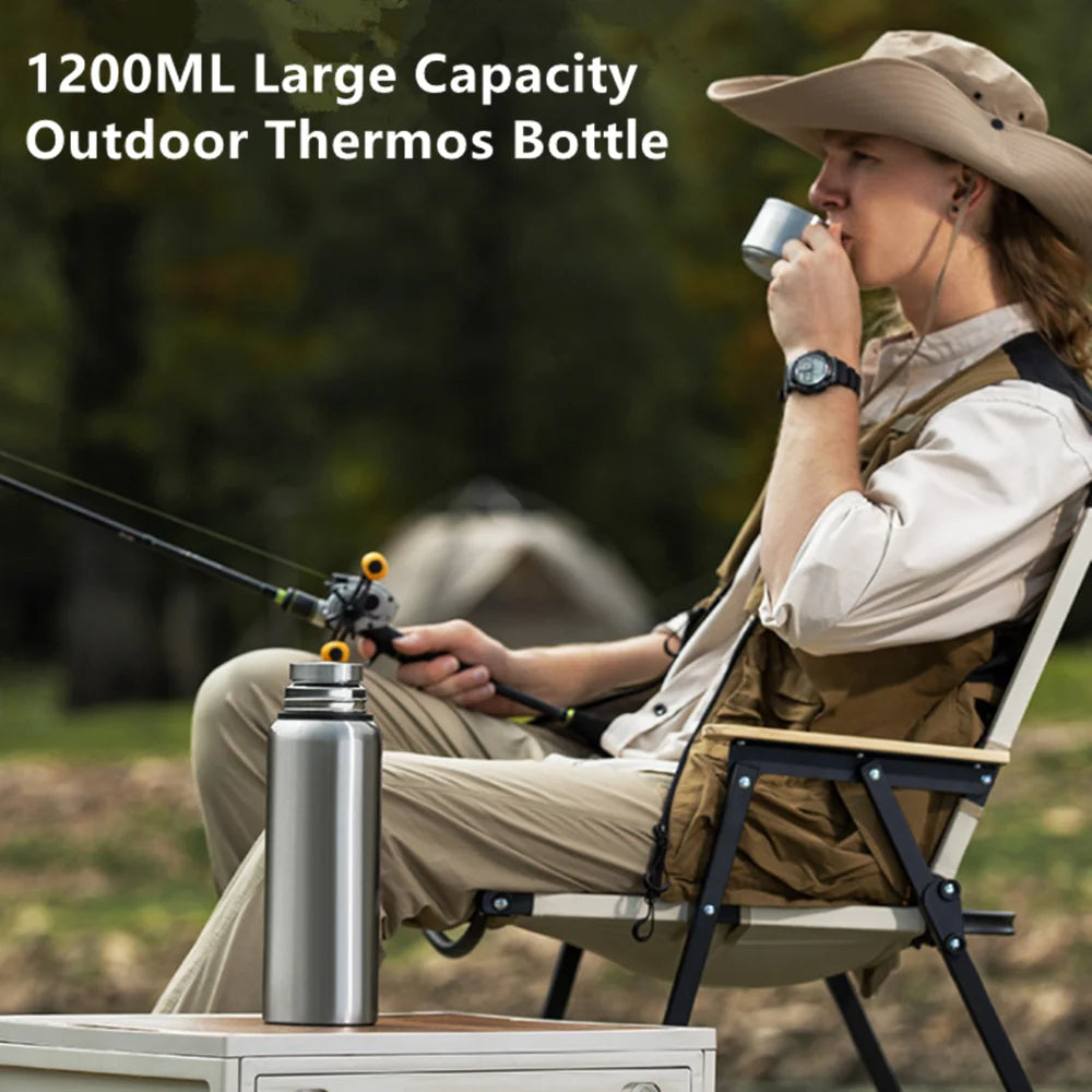 1200ML Smart Thermos Bottle Temperature Display Keep Cold and Hot Water Bottle Thermos for Water Tea Outdoor Sport Water Bottle