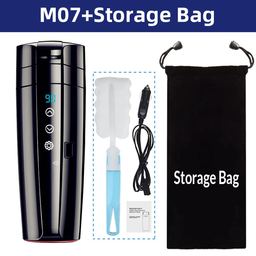 Smart Travel Coffee Mug Warmer with LCD Display